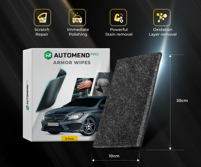 Automend Pro Armor Wipes (Pack of 6) - Instantly Erase Scratches and Stains