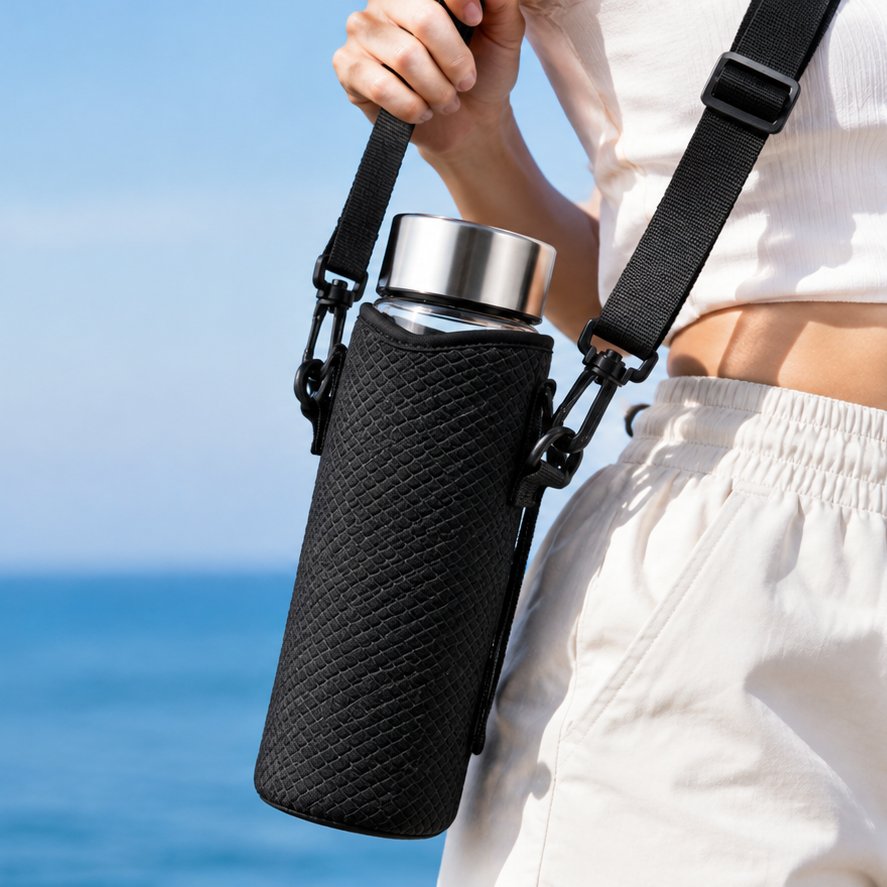 Close-up of the HydroForge Carry Sling strap and sleeve