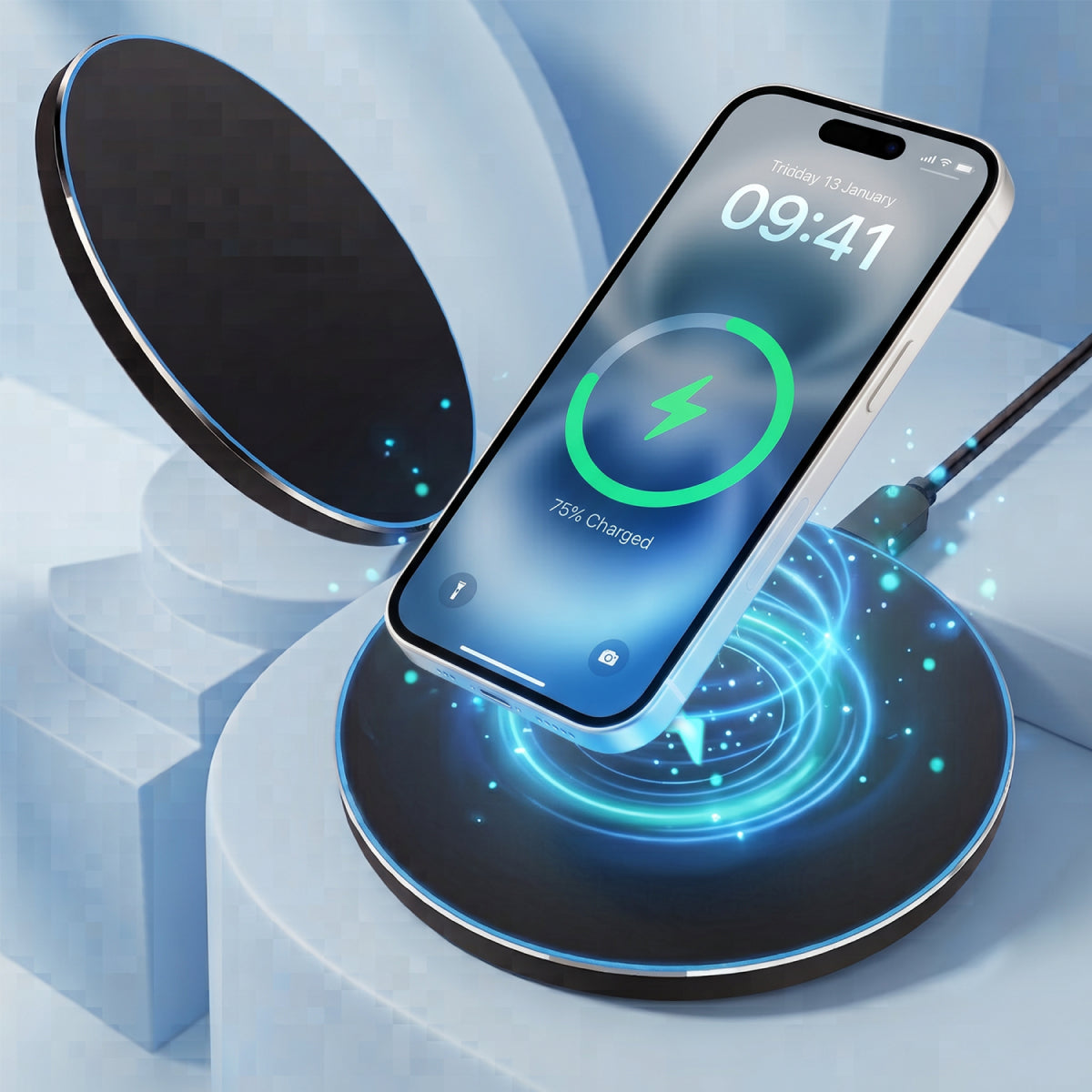 Wireless Charging Pad charging a smartphone