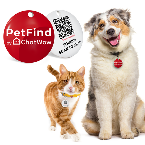 FindZ QR Pet Tag - Lost and Found Solution, Quick and Easy Identification