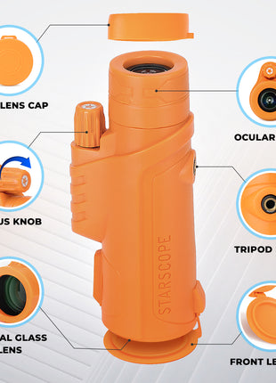 StarScope Orange Monocular - Stand Out and See, Limited Edition Adventure,