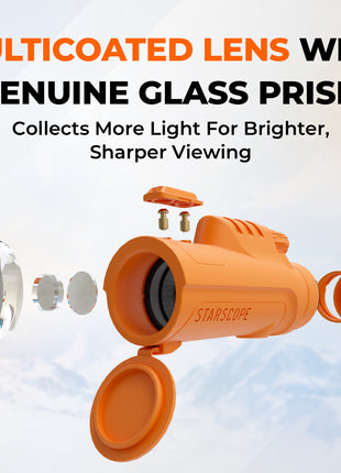 StarScope Orange Monocular - Stand Out and See, Limited Edition Adventure,