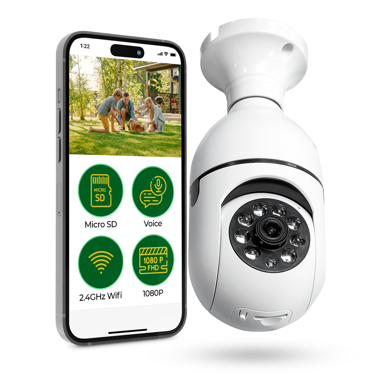 Starscope Sentinel™ 360° Light Socket Security Camera