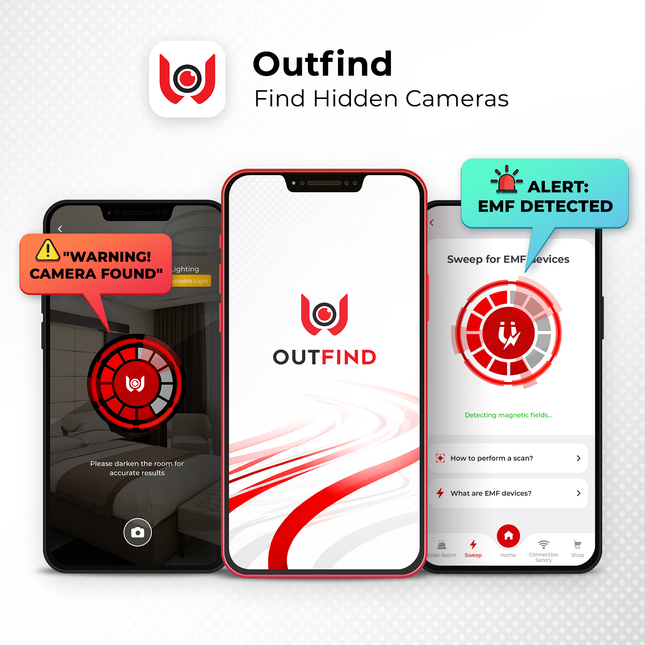 Outfind App Hidden Camera Finder - Peace of Mind