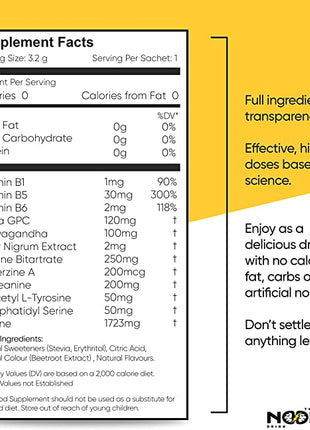 Pure Fuel Pack Of Noobru Advantage: Refreshing Cognitive Support Drink