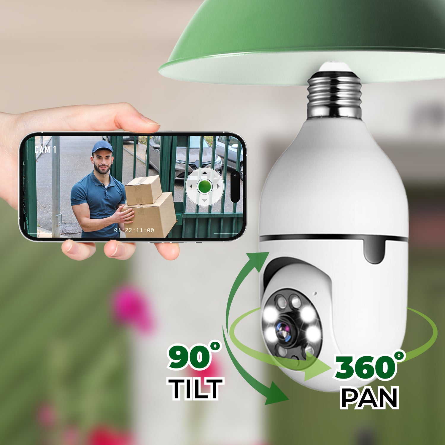 Starscope Sentinel™ 360° Light Socket Security Camera