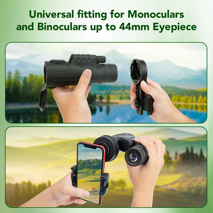 Monocular Adjustable Phone Mount For Starscope Monocular - Perfect View, Secure and Steady